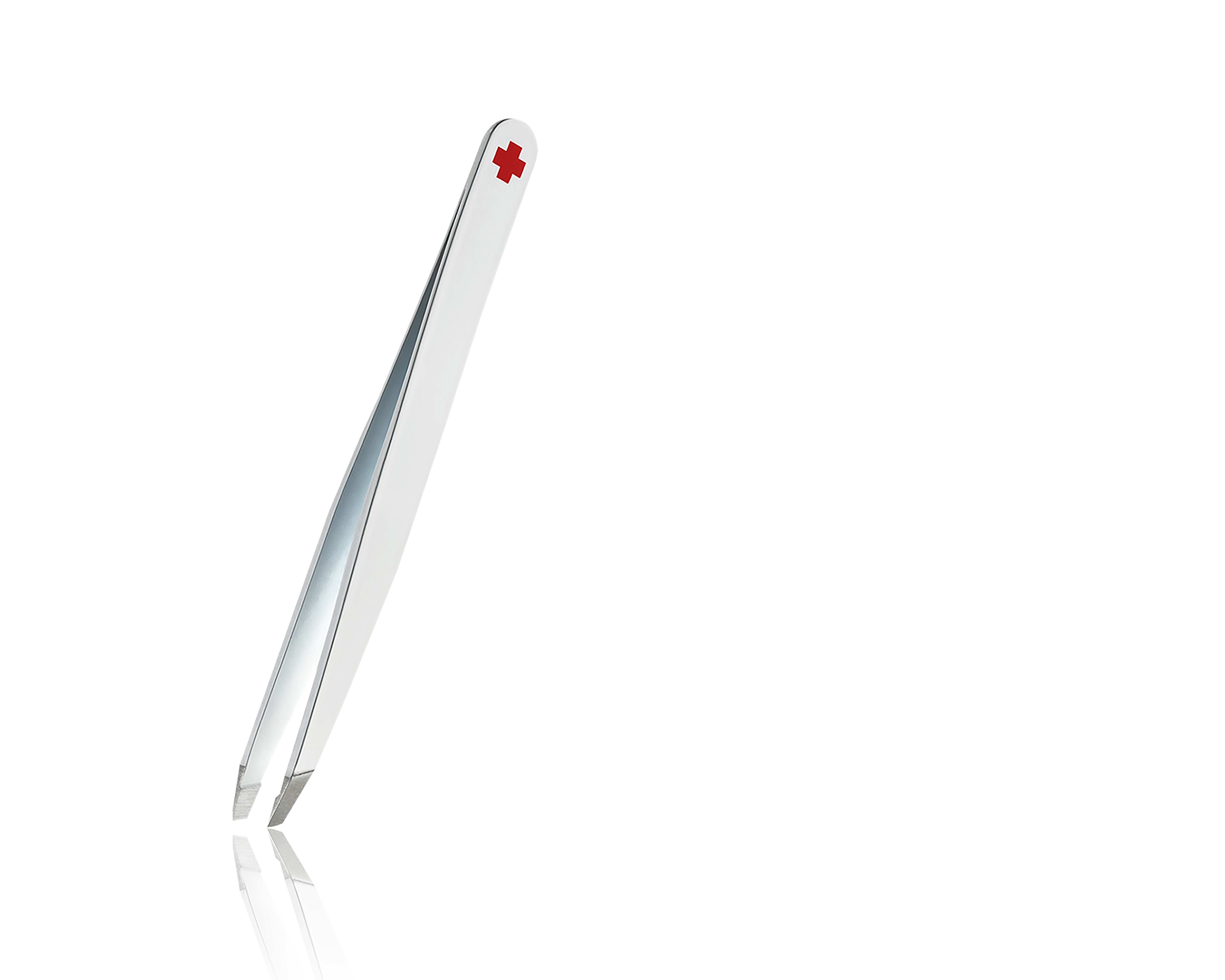 Pinzette Classic Satin Swiss Cross Weiss