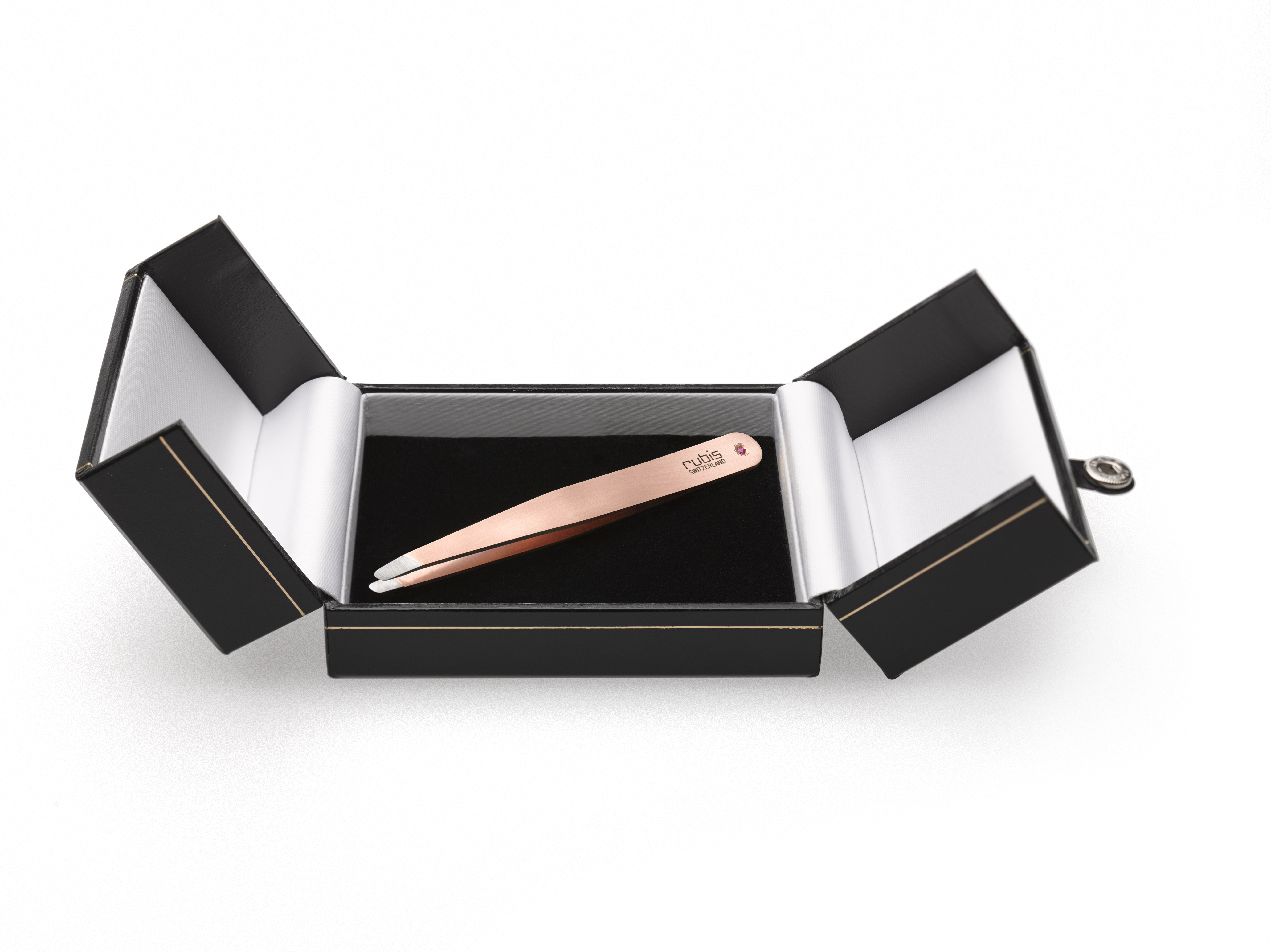 Tweezers Classic Luxury Line – Redgold with Ruby