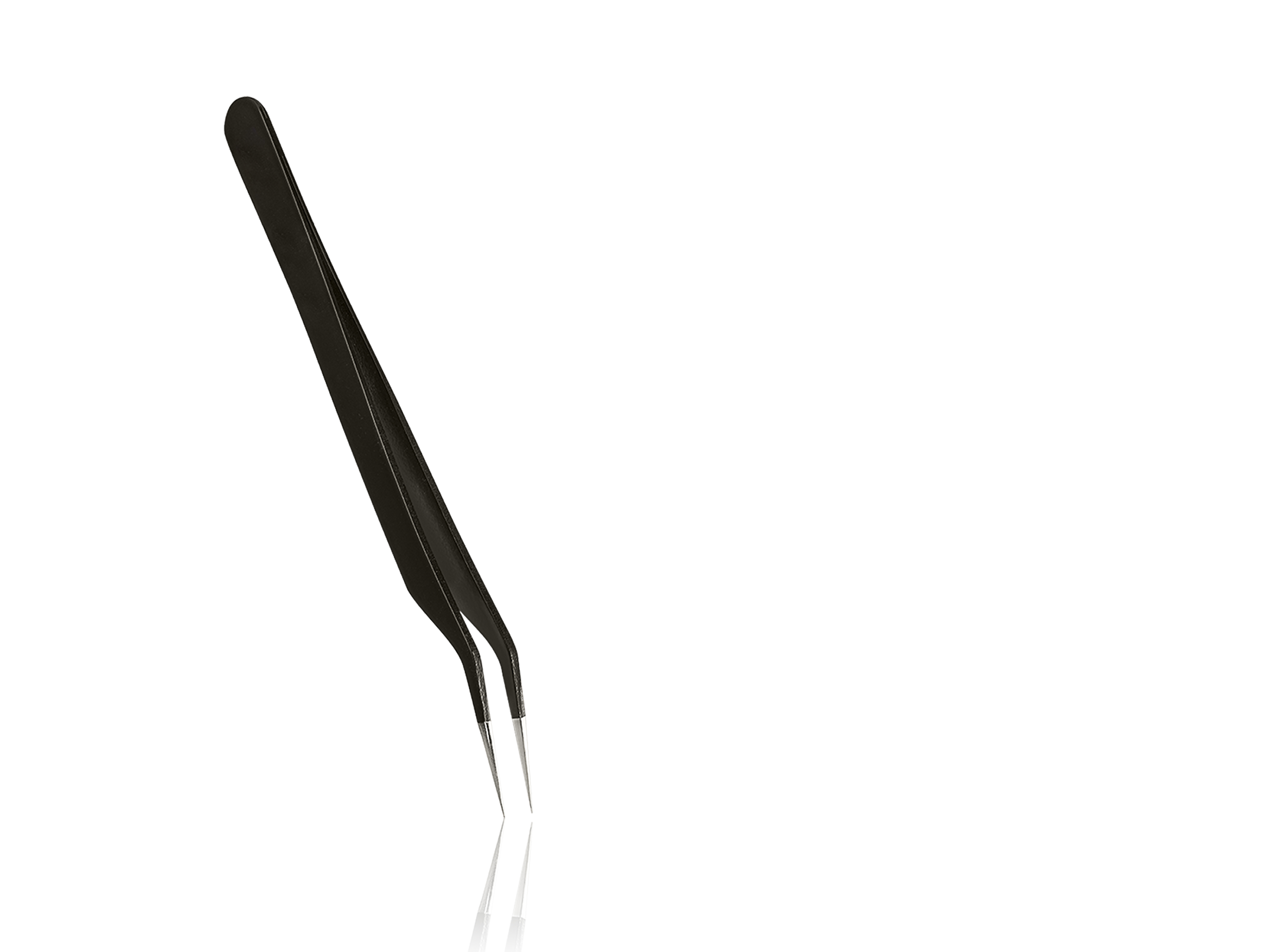 Wimpern Pinzette Gebogen Schwarz