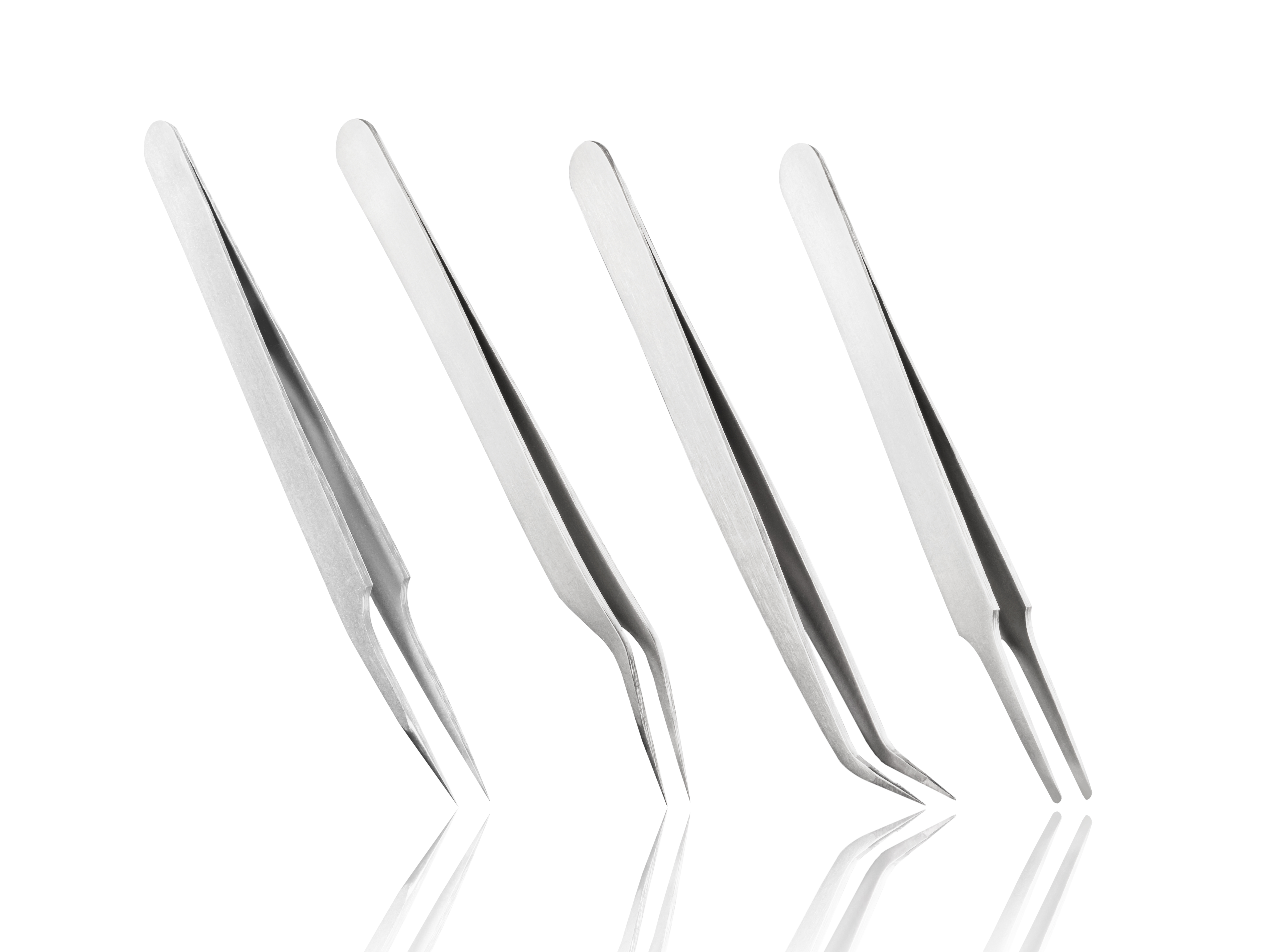 Wimpern Pinzette Set (4 Stk)