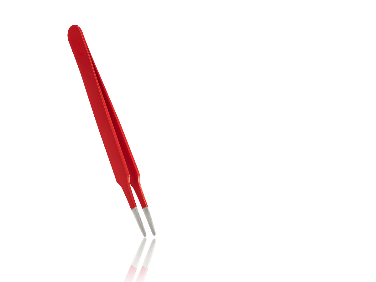 Wimpern Pinzette Gerade Rot