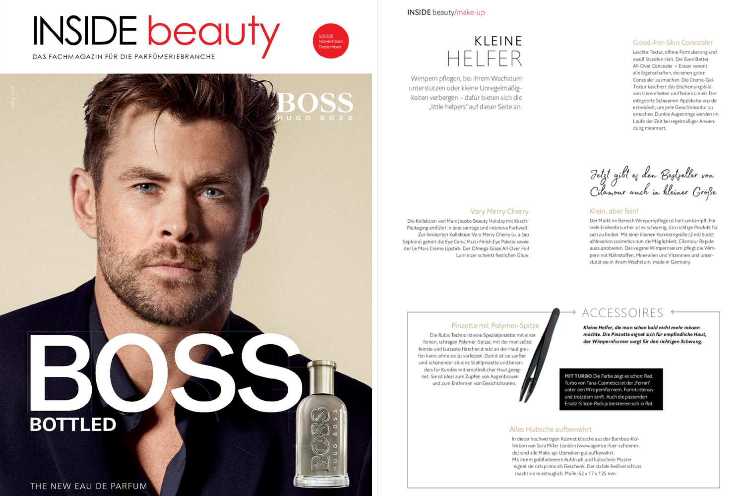 INSIDE BEAUTY, das Fachmagazin für die Parfümeriebranche, stellt unsere TECHNO Pinzette vor