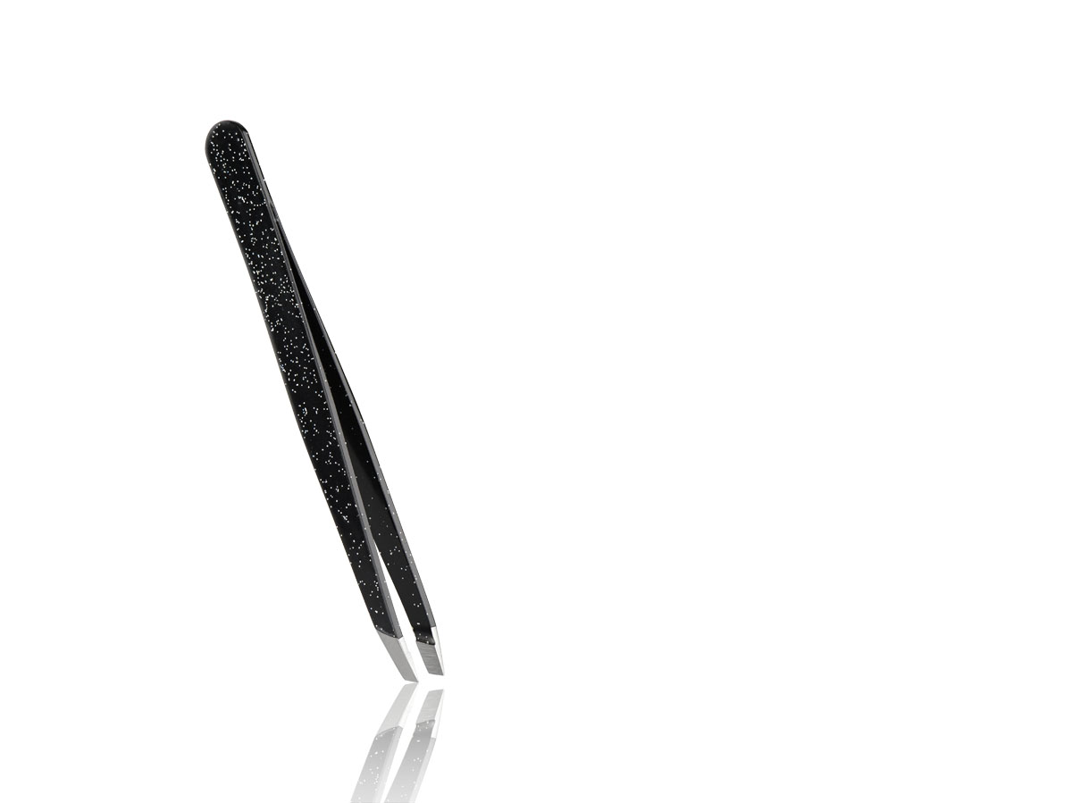 Pinzette Classic Schwarz mit Glitter