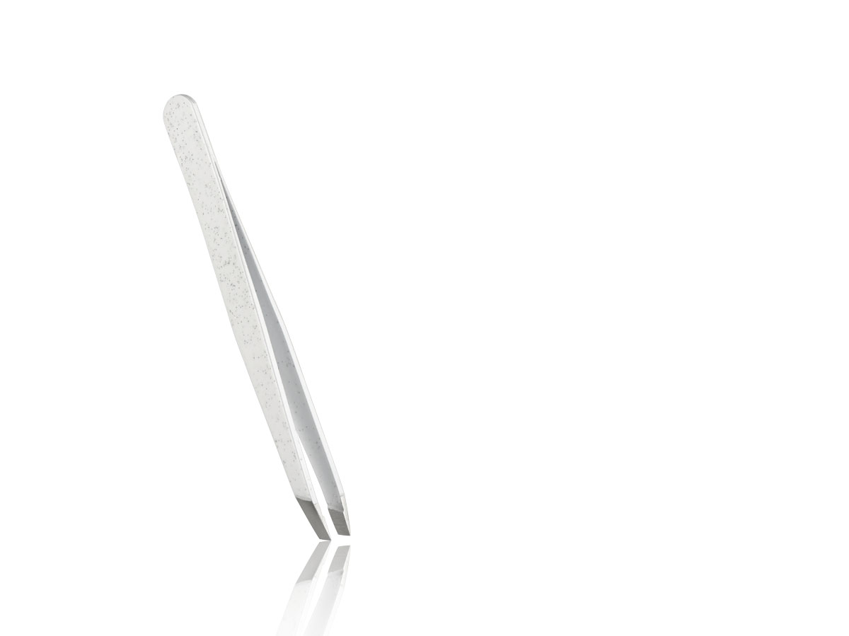 Pinzette Classic Weiss mit Glitter