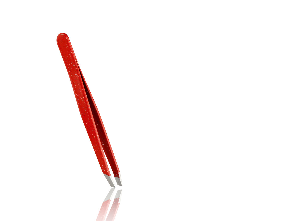 Pinzette Classic Rot mit Glitter