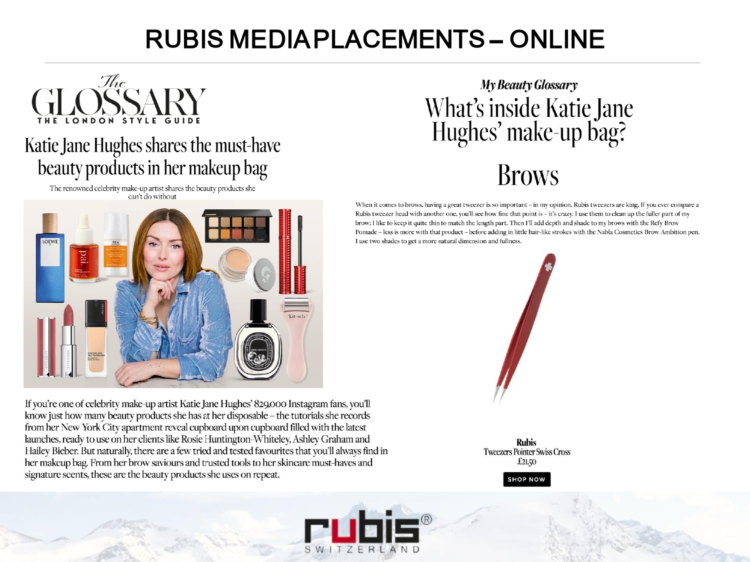 Rubis tweezers are king - Katie Jane Hughes